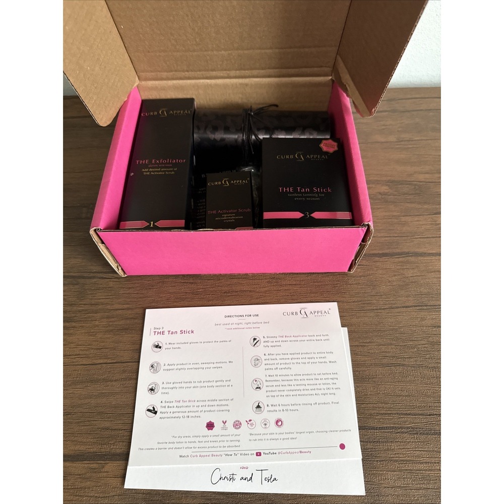 CURB APPEAL BEAUTY ~ FULL KIT SUNLESS TANNING KIT NEW IN BOX